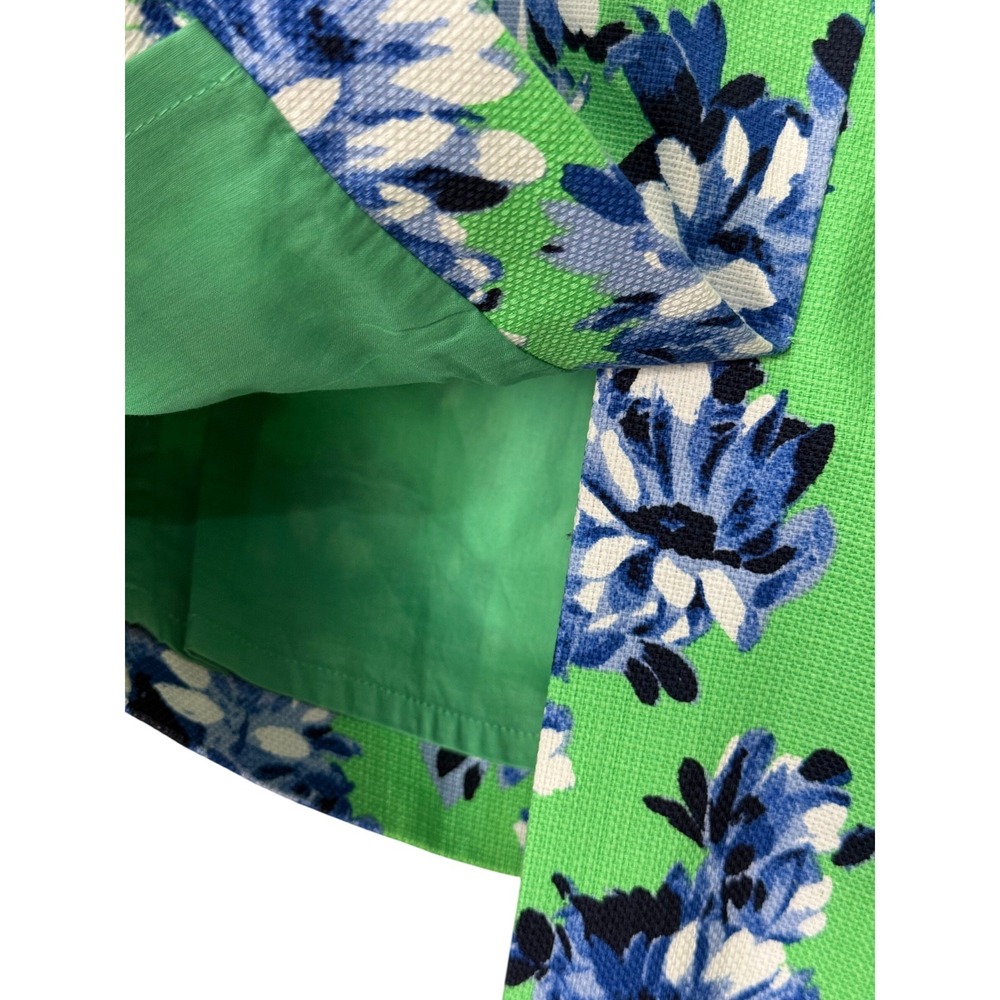 J.Crew The Pencil Skirt Women 4 Green Blue Floral NWT Knee Length B8203 - Picture 4 of 8